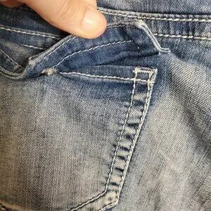 Ana Womens Blue Jean Rolled Leg Shorts Sz 30