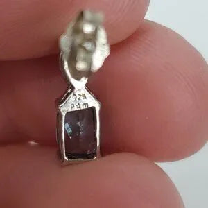 Beautiful Blue Topaz 925 Sterling Silver Precious Stone Ribbon Earrings NIB