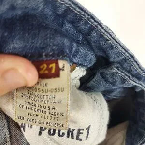 7 Jeans 7 For All Mankind Womens Blue Wash A Pocket Boot Cut Jeans Sz 27