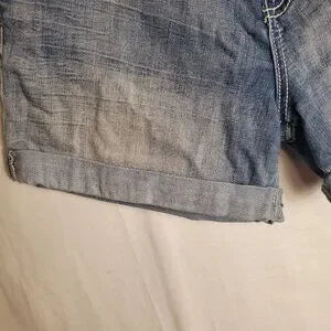Ana Womens Blue Jean Rolled Leg Shorts Sz 30
