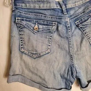 Ana Womens Blue Jean Rolled Leg Shorts Sz 30